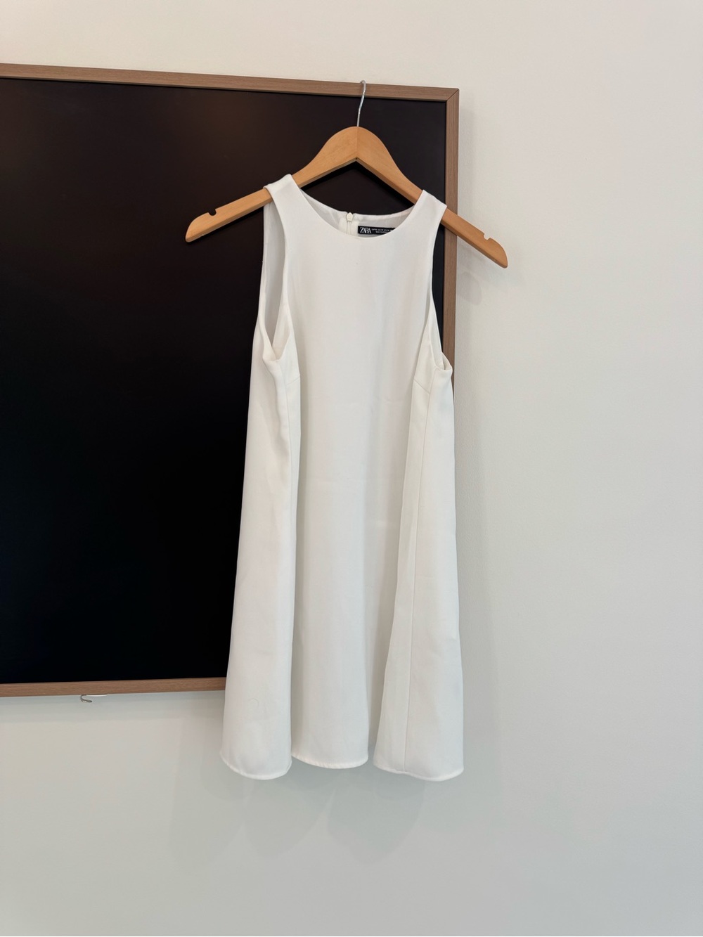 Zara Sleeveless white Mini Dress with shorts